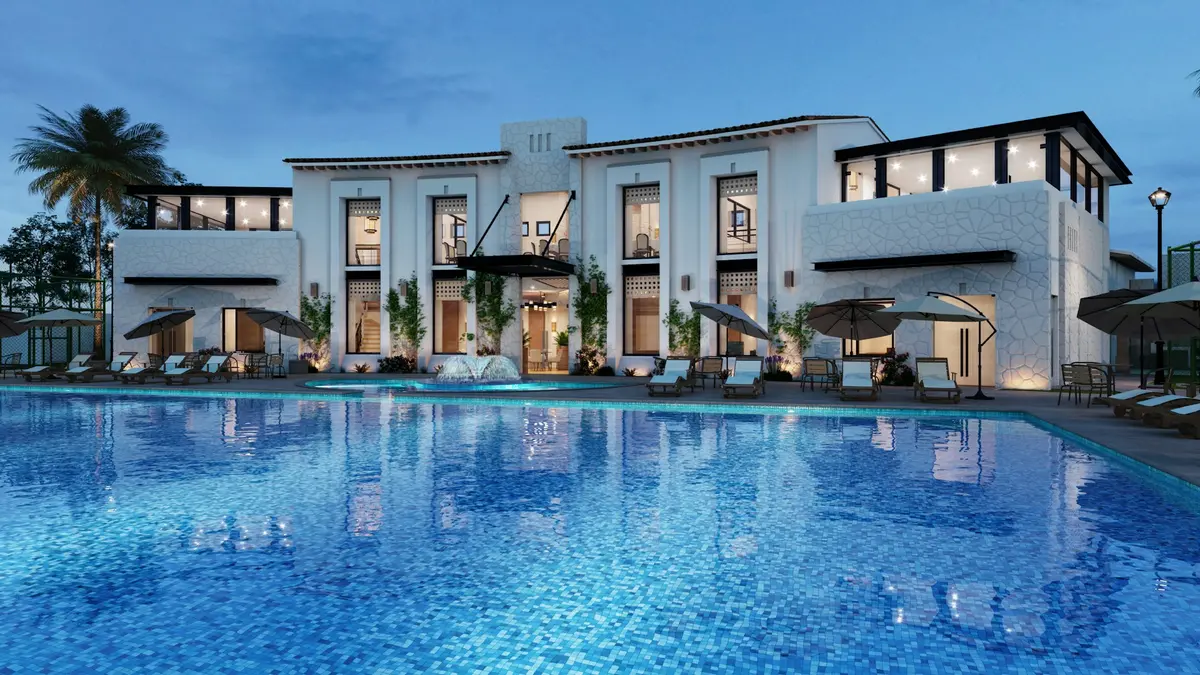Hotel pool and hospitality property